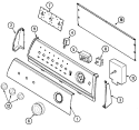 CONTROL PANEL Diagram and Parts List for LNC7766B71  Admiral Dryer