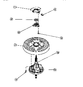 Transmission Assy And Balance Ring Diagram and Parts List for LW8303W2-PLW8303W2B  Amana Washer
