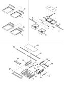 REFRIGERATOR SHELVING Diagram and Parts List for ARB2517CC PARB2517CC0 Amana Refrigerator