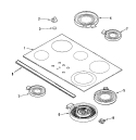 Part Location Diagram of WP74011408 Whirlpool Knob