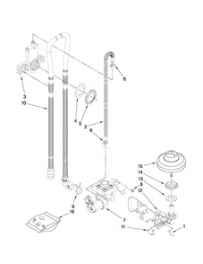 Fill, Drain And Overfill Parts Diagram and Parts List for MDB7759AWB2  Maytag Dishwasher