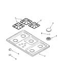 TOP ASSEMBLY Diagram and Parts List for CGC2536ADW  Magic Chef Cooktop