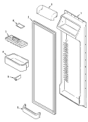 FRESH FOOD INNER DOOR Diagram and Parts List for MSD2422GRW  Maytag Refrigerator