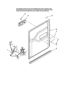 Door And Latch Parts Diagram and Parts List for MDB7851AWQ44  Maytag Dishwasher