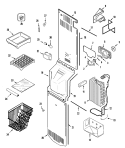 FREEZER COMPARTMENT Diagram and Parts List for GS2127PAHW  Maytag Refrigerator