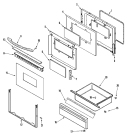 DOOR / DRAWER Diagram and Parts List for ACS4140BW  Amana Range