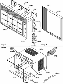 Front/outer Case Diagram and Parts List for 10QZ22RC-P1209802R  Amana Air Conditioner