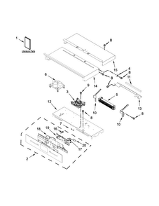 Control Panel Parts Diagram and Parts List for JJW2430DB01  Jenn-Air Wall Oven