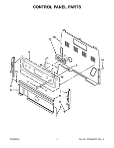 Part Location Diagram of W10909969 Whirlpool PANL-CNTRL