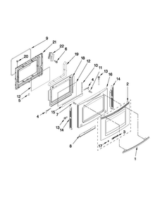 Door Parts Diagram and Parts List for JGS9900CDS01  Jenn-Air Range
