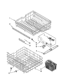 Upper And Lower Rack Parts Diagram and Parts List for MDB7851AWQ2  Maytag Dishwasher