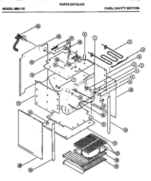 03 - Page 1 Diagram and Parts List for 880110  Litton Range