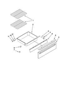 Drawer And Rack Parts Diagram and Parts List for AES3760BCS16  Amana Range