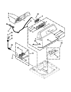 Console And Dispenser Parts Diagram and Parts List for 4GMVWX500YW1  Maytag Washer