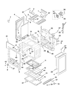 Chassis Parts Diagram and Parts List for AGR6011VDB2  Amana Range
