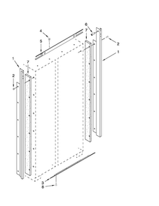 Cabinet Trim Parts Diagram and Parts List for JS48NXFXDW01  Jenn-Air Refrigerator