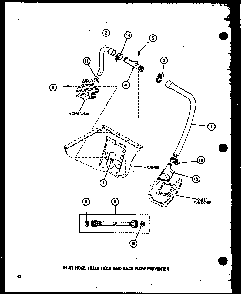 Inlet Hose Diagram and Parts List for TAA400 P77040-2W Amana Washer