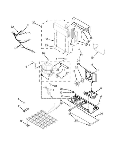 Unit Parts Diagram and Parts List for MFT2672AEW12  Maytag Refrigerator