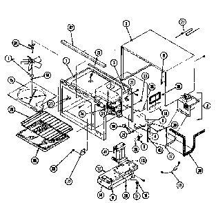 Base & Cavity Diagram and Parts List for CM410PE  Crosley Microwave