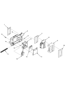 Controls Diagram and Parts List for XRSS267BB-PXRSS267BB1  Amana Refrigerator
