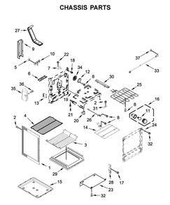 Chassis Parts Diagram and Parts List for YMER8800FB1  Maytag Range