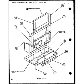 Chassis Mechanical Parts Assy 1 Diagram and Parts List for PTC07300ER P9812501R Amana Air Conditioner