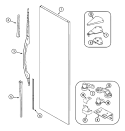 FRESH FOOD OUTER DOOR (REV 17) Diagram and Parts List for KG66U55  Maytag Refrigerator