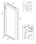 FRESH FOOD OUTER DOOR Diagram and Parts List for JCD2389GTW  Jenn-Air Refrigerator