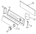 CONTROL PANEL Diagram and Parts List for CYG1000AWW  Magic Chef Dryer