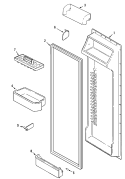 FRESH FOOD INNER DOOR Diagram and Parts List for MSD2722GRQ  Maytag Refrigerator