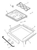 TOP & BURNER BOX Diagram and Parts List for ALZ8589ADB  Amana Cooktop