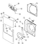 DOOR & SHROUD Diagram and Parts List for MAH55FLBWW  Maytag Washer