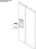 HANDLES AND TRIM Diagram and Parts List for JC2228GEHB PJC2228GHB0 Amana Refrigerator