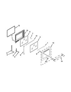 Door Parts Diagram and Parts List for MER8800DE1  Maytag Range