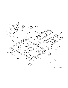 Main Top Diagram and Parts List for 79075422412  Kenmore Range