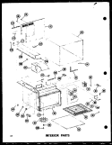 INTERIOR PARTS Diagram and Parts List for RC-10D P7130501M Amana Microwave