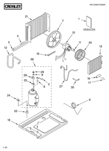 Unit/literature Diagram and Parts List for CA5WMVL0  Crosley Air Conditioner