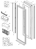 FREEZER DOOR Diagram and Parts List for AS829CSXPB  Maytag Refrigerator