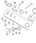 CONTROL PANEL Diagram and Parts List for LAW2401AAE  Maytag Washer