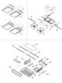 REFRIGERATOR SHELVING Diagram and Parts List for JCB2058GEB PJCB2058GB1 Jenn-Air Refrigerator