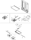 REFRIGERATOR SHELVING Diagram and Parts List for PBB1951GRQ PPBB1951GC0 Maytag Refrigerator