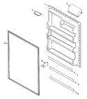 FRESH FOOD INNER DOOR Diagram and Parts List for GT2123NEHW  Maytag Refrigerator