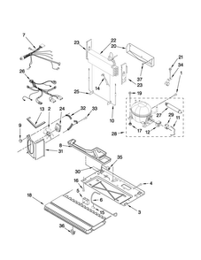 Unit Parts Diagram and Parts List for MBF2254HEQ4  Maytag Refrigerator