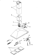 HOOD COMPONENTS (COMPLETE) Diagram and Parts List for JXT8042ADS  Jenn-Air Range Hood