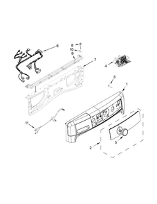 Control Panel Parts Diagram and Parts List for MHW4300DC0  Maytag Washer