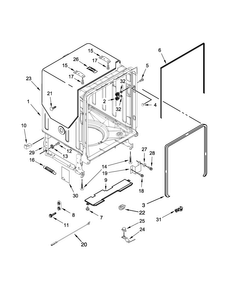 Tub And Frame Parts Diagram and Parts List for MDB5969SDE0  Maytag Dishwasher