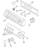 CONTROL PANEL Diagram and Parts List for NAV6800AWW  Amana Washer