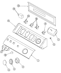 CONTROL PANEL Diagram and Parts List for NDG5800AWW  Amana Dryer