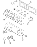 CONTROL PANEL Diagram and Parts List for SAV365ZAWW  Maytag Washer