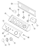 CONTROL PANEL Diagram and Parts List for SDE4606AYW  Maytag Dryer